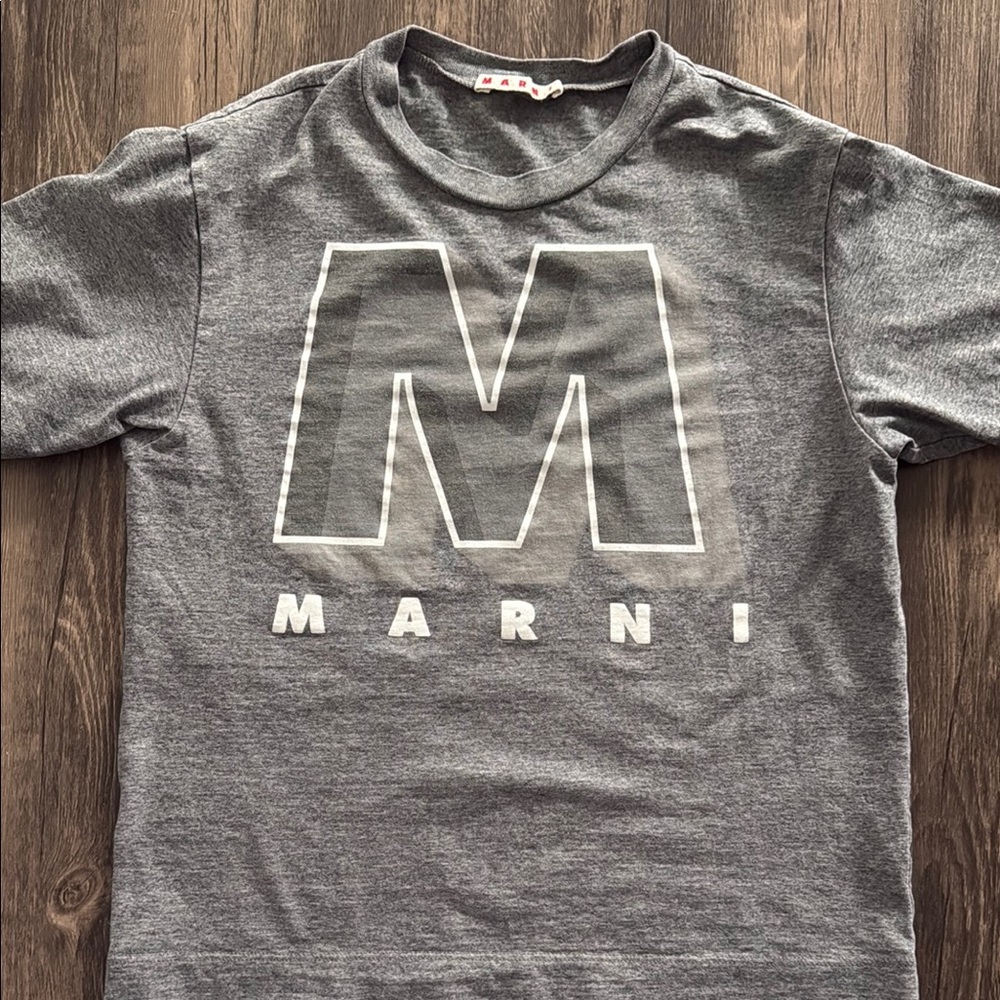 Marni Gray Logo T-Shirt